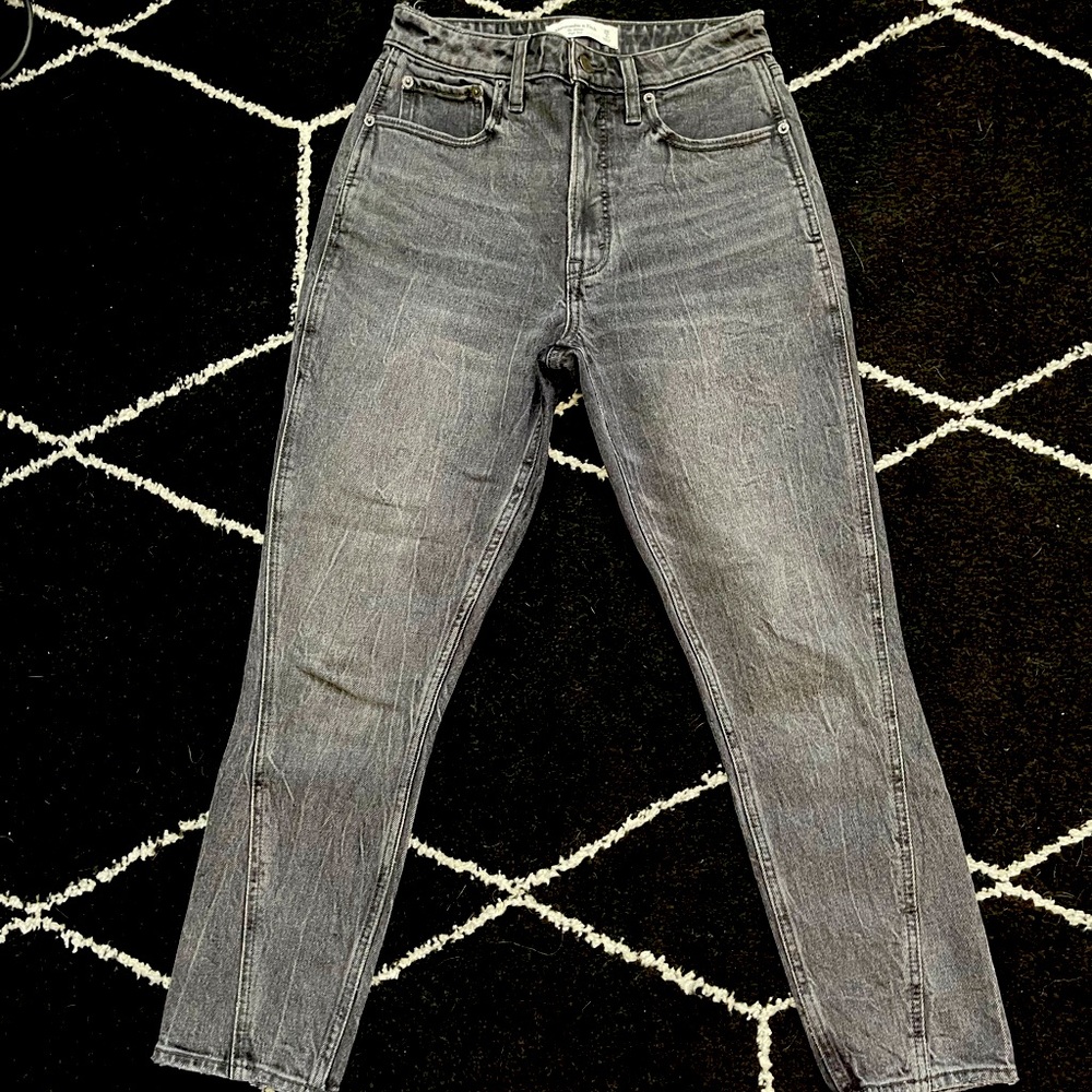 Abercrombie Grey Curve Love High Rise Skinny Jeans